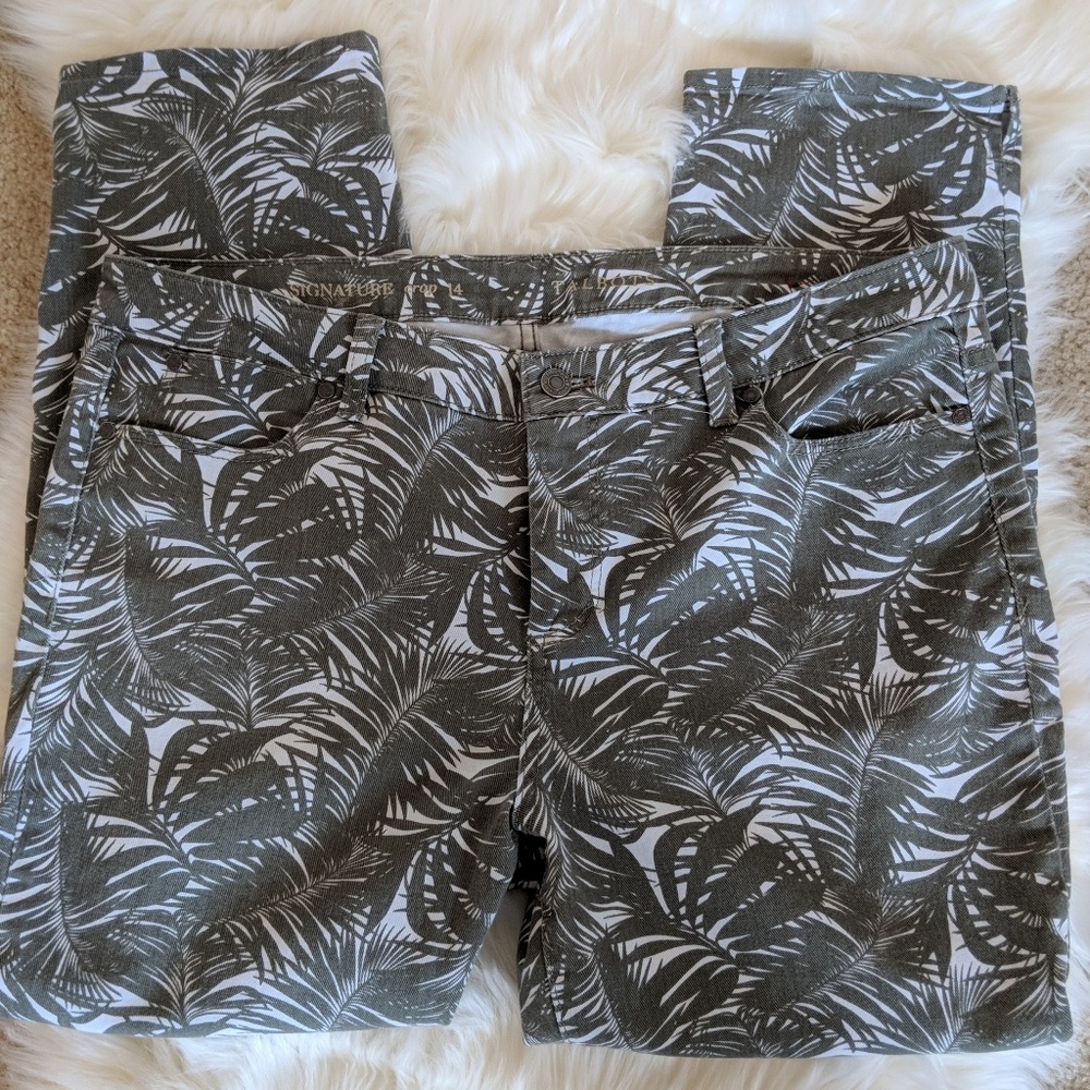 Talbots jeans crop stretch green stretch size 14